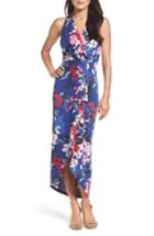 Women's Adrianna Papell Halter High/low Faux Wrap Maxi Dress