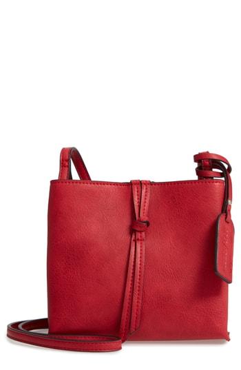 Sole Society Faux Leather Crossbody Bag - Red