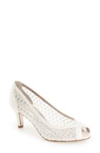 Women's Adrianna Papell 'zandra' Crystal Embellished Peep Toe Pump .5 M - Ivory