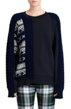 Women's Burberry Tinhela Patchwork Sweater - Blue