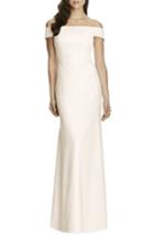 Women's Dessy Collection Off The Shoulder Crepe Gown - Ivory