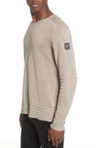 Men's Belstaff Exford Linen Crewneck Sweater, Size - Beige