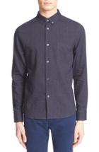 Men's A.p.c. Extra Trim Fit Cotton & Linen Woven Shirt