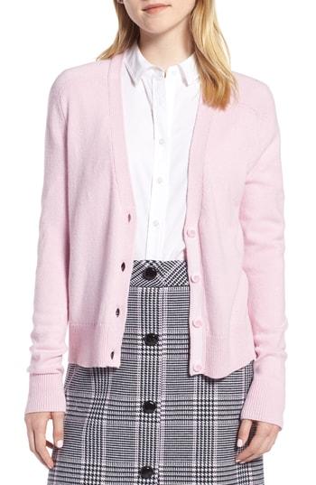 Women's 1901 Preppy V-neck Cardigan, Size - Purple