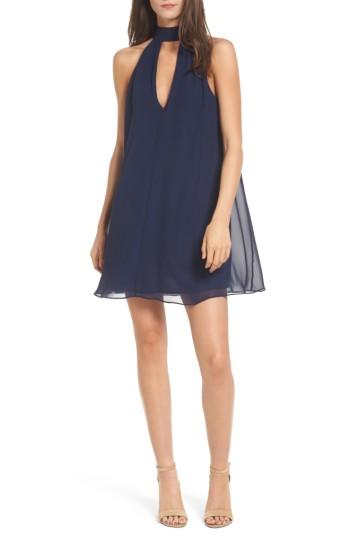 Women's Soprano Lace-up Swing Dress - Blue