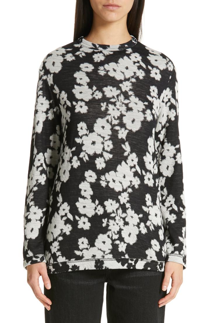 Women's Tricot Comme Des Garcons Floral Jacquard Top - Black