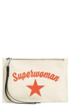 Rebecca Minkoff Superwoman Medium Zip Pouch - Ivory