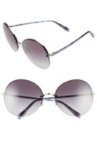 Women's Oliver Peoples Jorie 62mm Semi Rimless Sunglasses - Metallic Silver