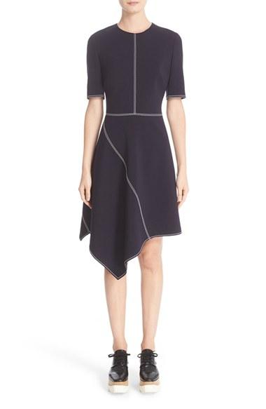 Women's Stella Mccartney Topstitch Asymmetrical Dress