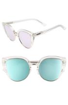 Women's Quay Australia X Missguided Oh My Dayz 53mm Sunglasses - Clear/ Purple