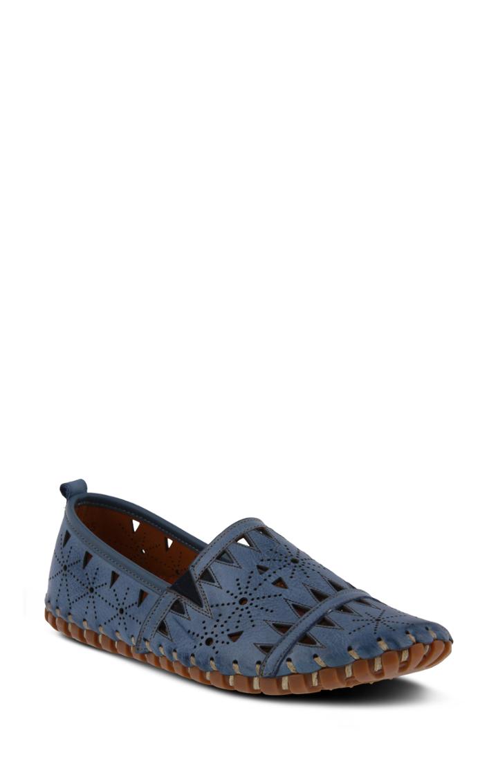 Women's Spring Step Fusaro Flat .5-6us / 36eu - Blue