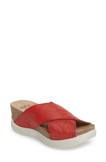 Women's Fly London Wary Platform Sandal .5-8us / 38eu - Red