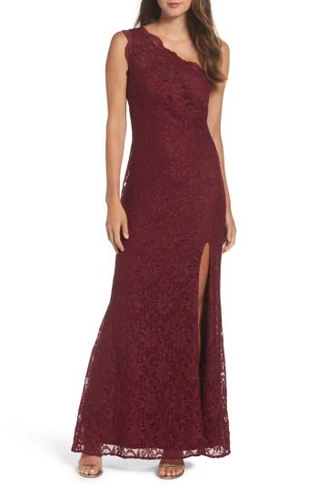 Women's Morgan & Co. One-shoulder Lace Gown /2 - Red