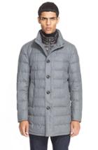 Men's Moncler 'vallier' Quilted Wool Down Topcoat