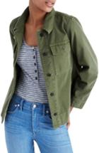 Women's Madewell Northward Crop Army Jacket - Green