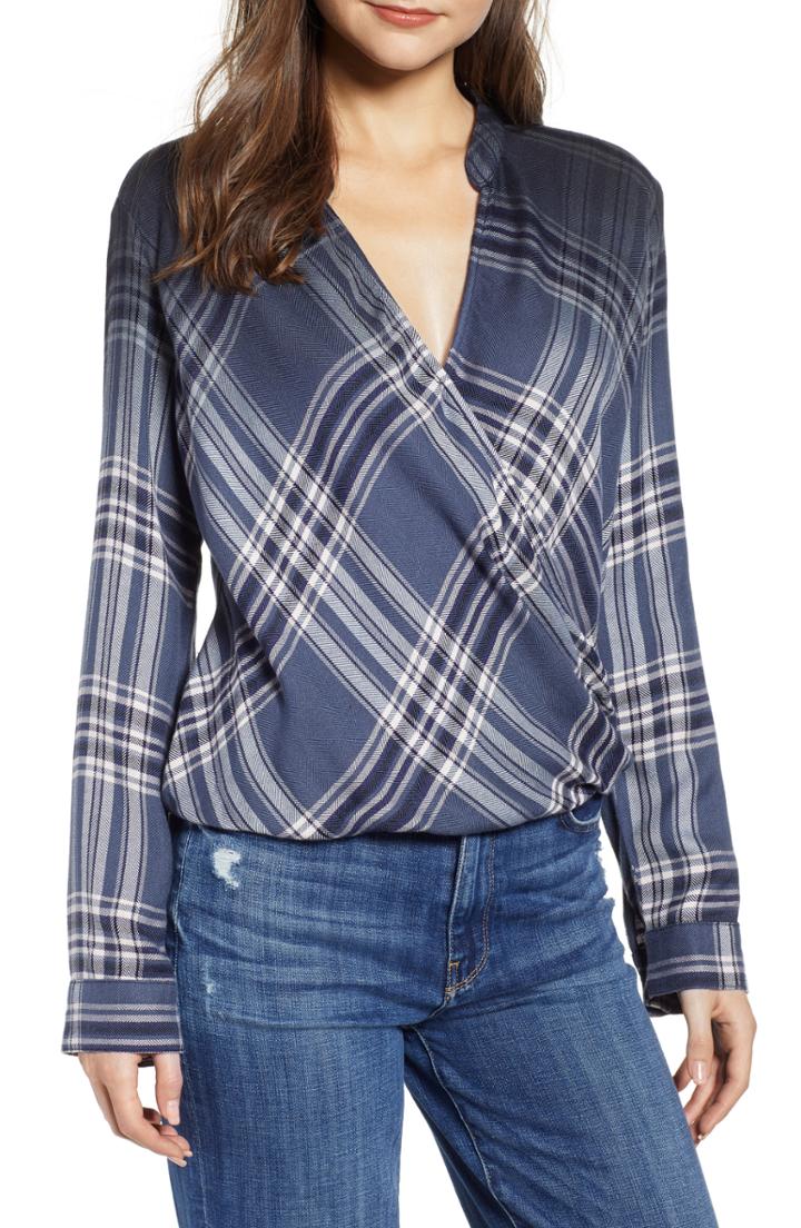 Women's Splendid Hyperion Plaid Top - Blue