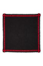 Women's Alexander Mcqueen Satin Frame Logo Jacquard Silk Shawl