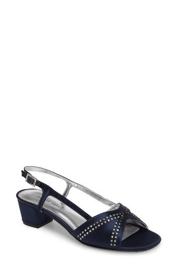 Women's David Tate Wish Slingback Sandal .5 N - Blue