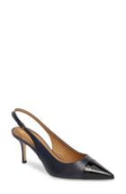Women's Tory Burch Penelope Cap Toe Slingback Pump M - Blue