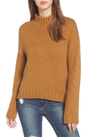 Women's Bp. Cozy Mock Neck Sweater - Brown
