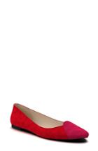 Women's Shoes Of Prey Loafer Ballet Flat A - Red