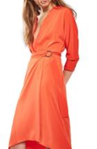 Women's Topshop O-ring Wrap Midi Dress