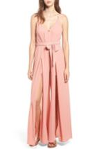 Women's Socialite Split Leg Jumpsuit - Pink