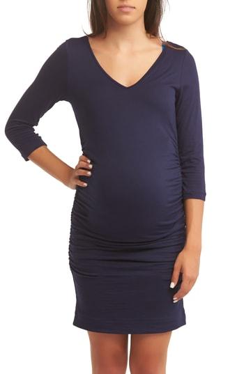 Women's Baby Moon Darianna Maternity Dress - Blue