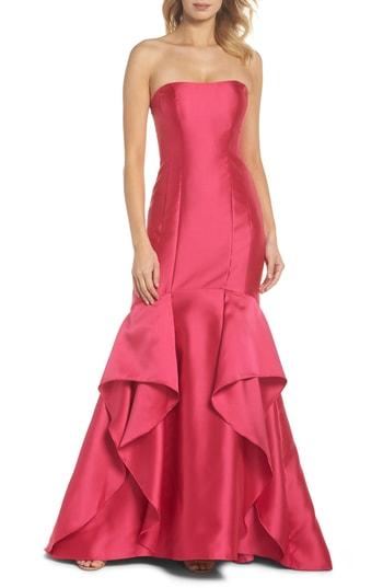 Women's Adrianna Papell Strapless Mikado Gown - Pink