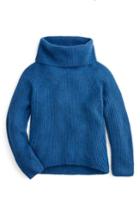 Women's J.crew Ribbed Turtleneck Sweater - Blue