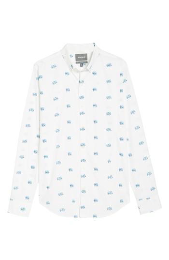 Men's Bonobos Slim Fit Washed Elephant Sport Shirt L - White