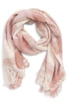 Women's Accessory Collective Plaid Oblong Boucle Scarf, Size - White