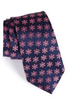 Men's Nordstrom Small Margarita Flower Silk Tie, Size - Red