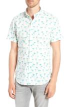 Men's Bonobos Riviera Slim Fit Palm Print Sport Shirt R - White