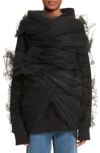 Women's Y/project Tulle Wrapped Hoodie