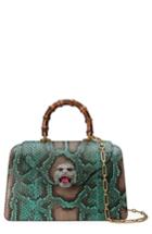 Gucci Medium Gatto Genuine Python Satchel -