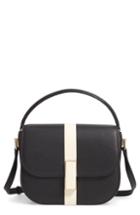 Valextra Iside Stripe Top Handle Bag - Black