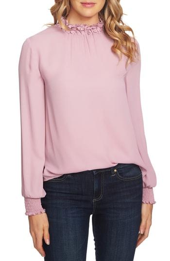 Women's Cece Embellished High Neck Top - Pink