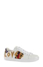 Women's Gucci New Ace Loved Sneakers Us / 39eu - White