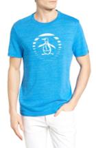 Men's Original Penguin Ombre Stripe Circle Graphic T-shirt - Blue