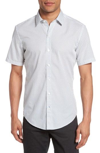 Men's Boss Robbie Sharp Fit Micro Circle Sport Shirt