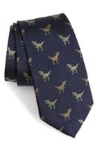 Men's Bonobos Shadow T-rex Print Silk Tie, Size - Blue