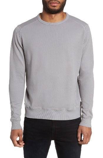 Men's Good Man Brand Wrap Textured Cotton Sweatshirt - Grey