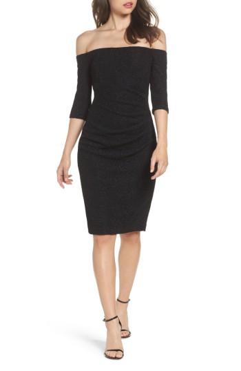 Women's Eliza J Sparkle Knit Off The Shoulder Dress