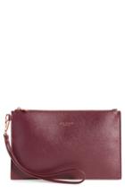 Ted Baker London Top Zip Faux Leather Pouch - Red