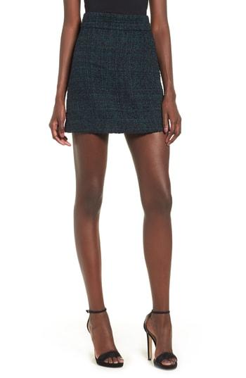 Women's Leith Tweed Miniskirt, Size - Grey