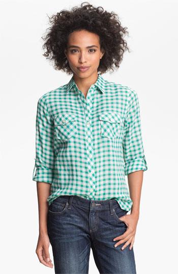 Sandra Ingrish Two Pocket Gingham Shirt Ultramarine