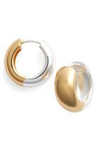 Women's Argento Vivo Reversible Two-tone Hoop Earrings