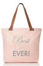 Dessy Collection 'best Day Ever' Tote - Pink