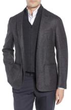 Men's Corneliani Classic Fit Stretch Tweed Wool Blend Sport Coat Us / 50 Eu R - Grey